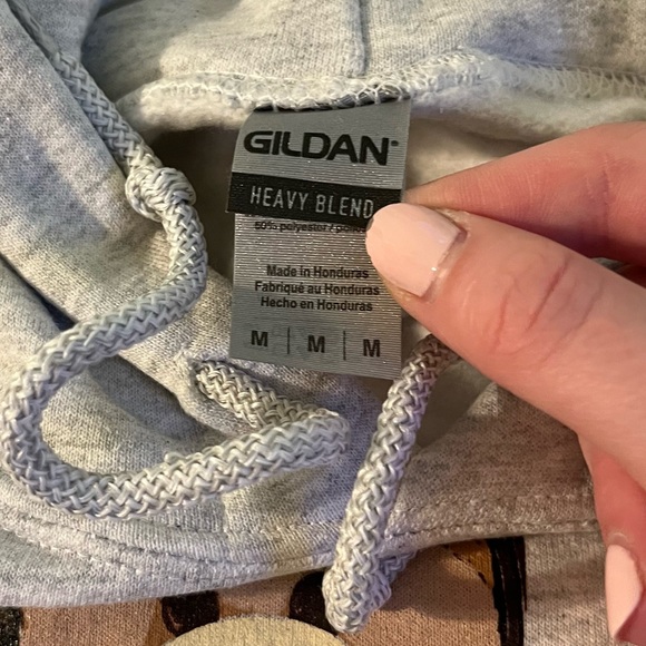 COPY - NWOT Gildan Phi Sigma Sigma Gray Bear Hoodie Sweatshirt - Picture 7 of 9